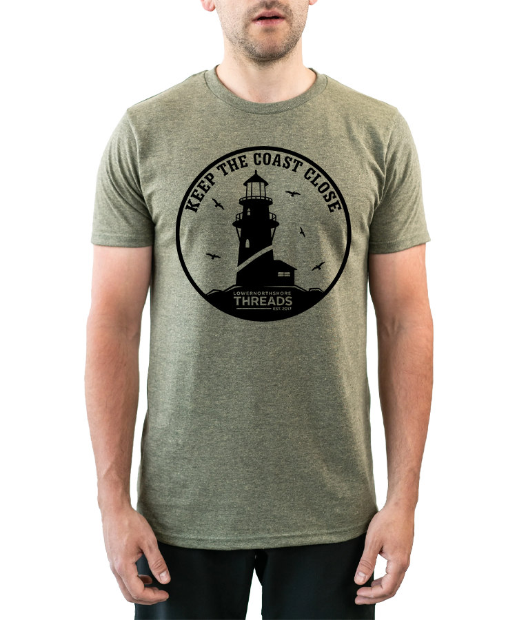 Premium Unisex Short Sleeve Tee w/ Lighthouse logo