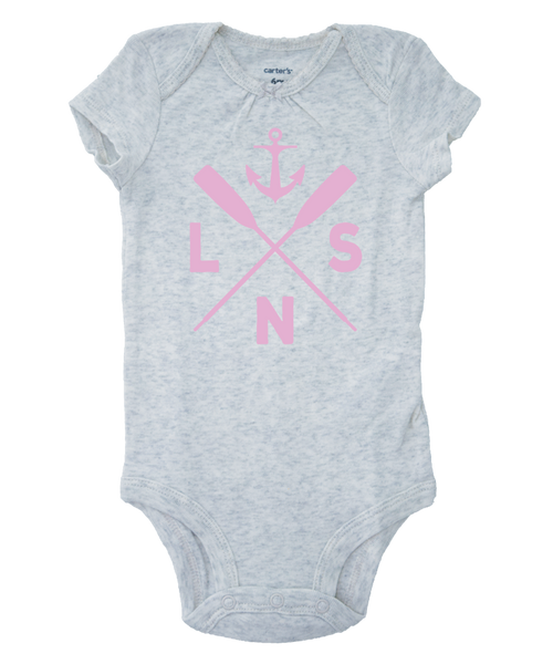 Girl's "Boat Oars" Baby Onesie