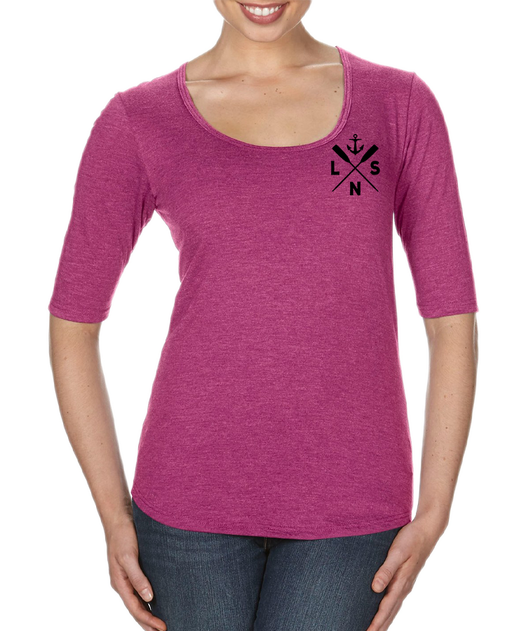 CLEARANCE - Women's *Boat Oars* Scoop Neck Tee