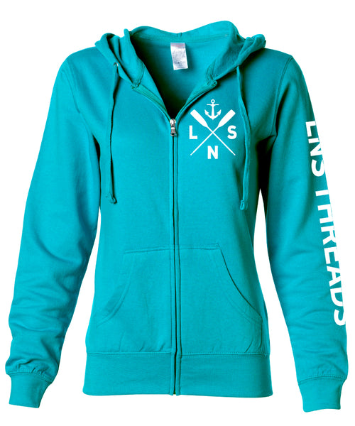 Women's Zip-up "Boat Oars" Hoodie