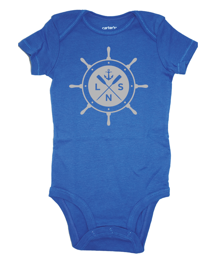 Boy's "Ship's Wheel" Baby Onesie