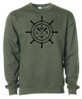Unisex Heavyweight "Ship's Wheel" Crewneck