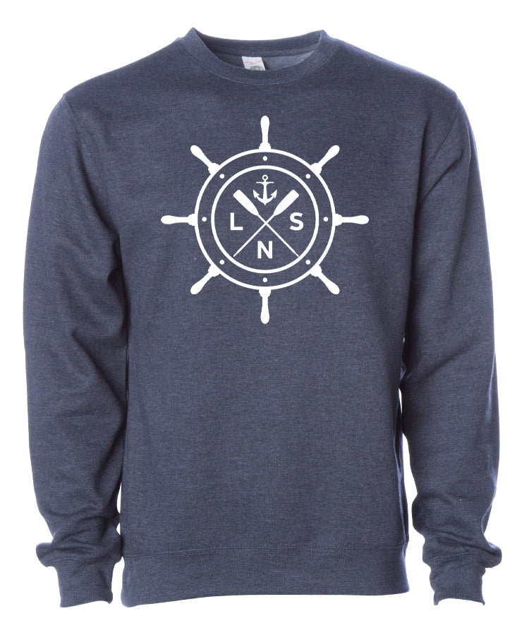 Unisex Heavyweight "Ship's Wheel" Crewneck